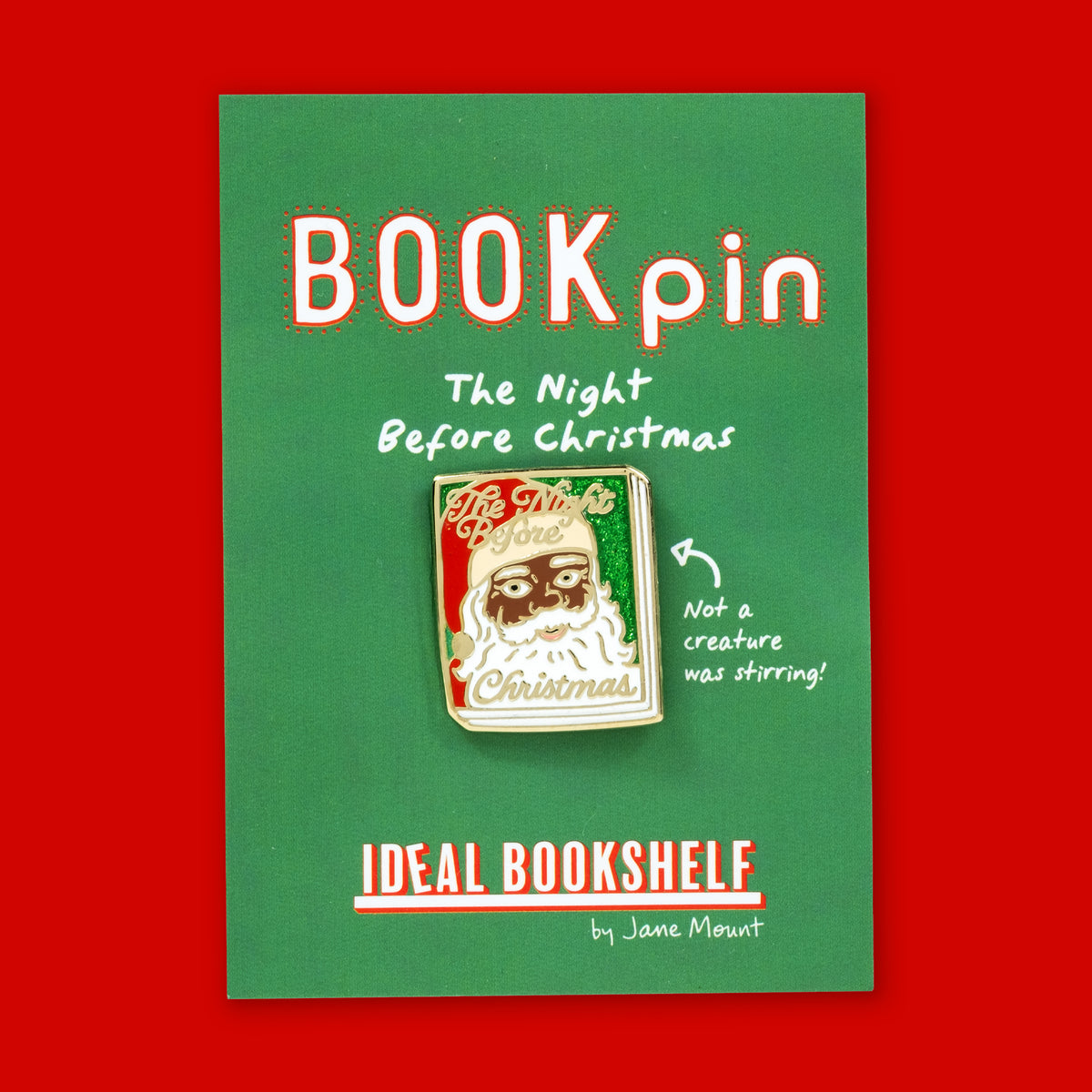 Book Pin: The Night Before Christmas - Black Santa