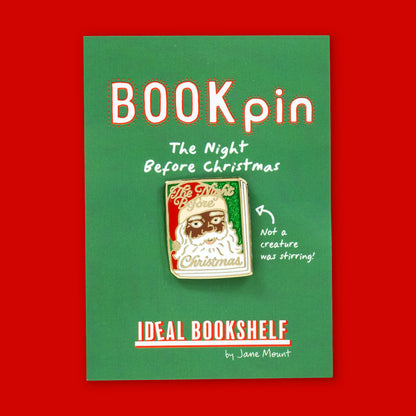 Book Pin: The Night Before Christmas - Black Santa