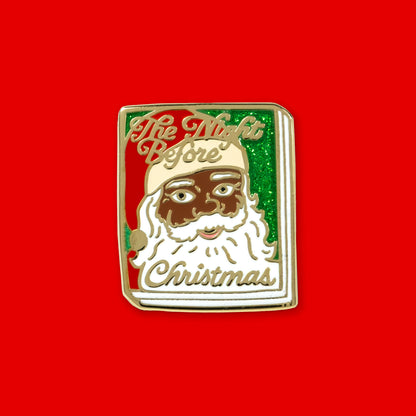 Book Pin: The Night Before Christmas - Black Santa