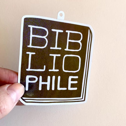 Book Sticker: Bibliophile Black