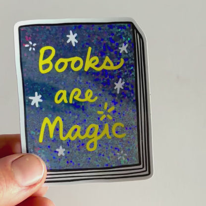 Book Sticker: Books are Magic (Light Blue)