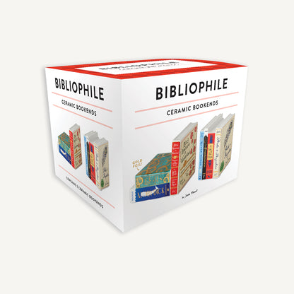 Bibliophile Ceramic Bookends