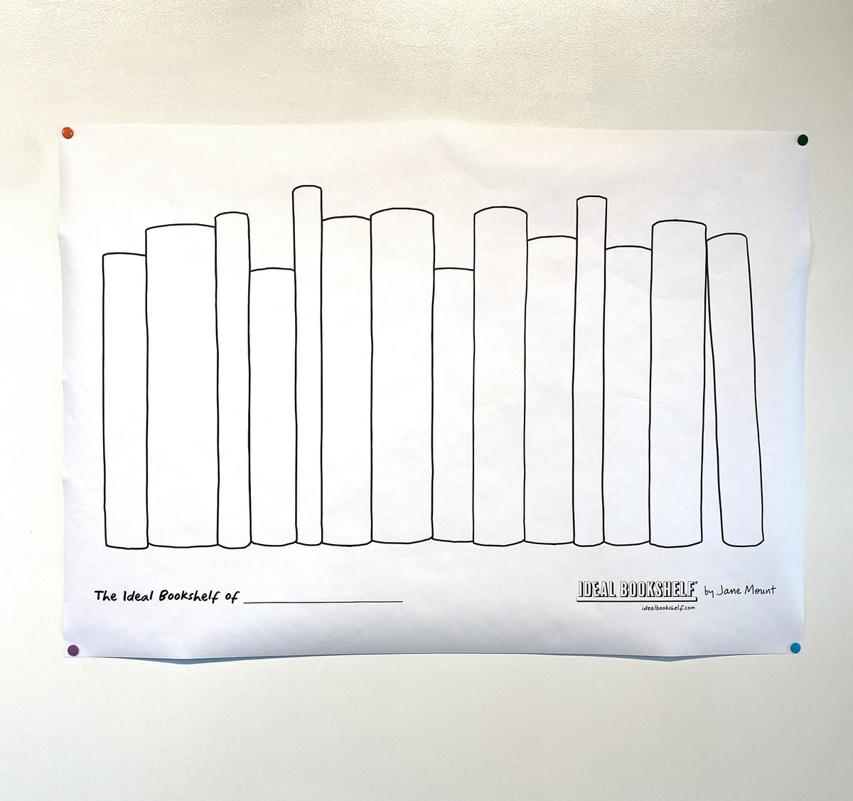 Coloring Poster - "The Ideal Bookshelf of..."